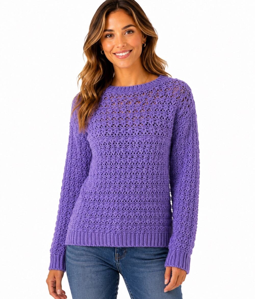 Lauren by Ralph Lauren Purple Alpaca Wool Pullover Sweater